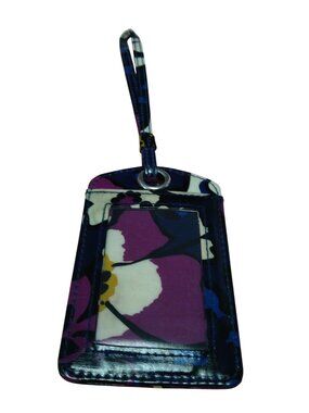 Vera Bradley Luggage Tag Floral Colorful Travel Blue/Purple Contemporary